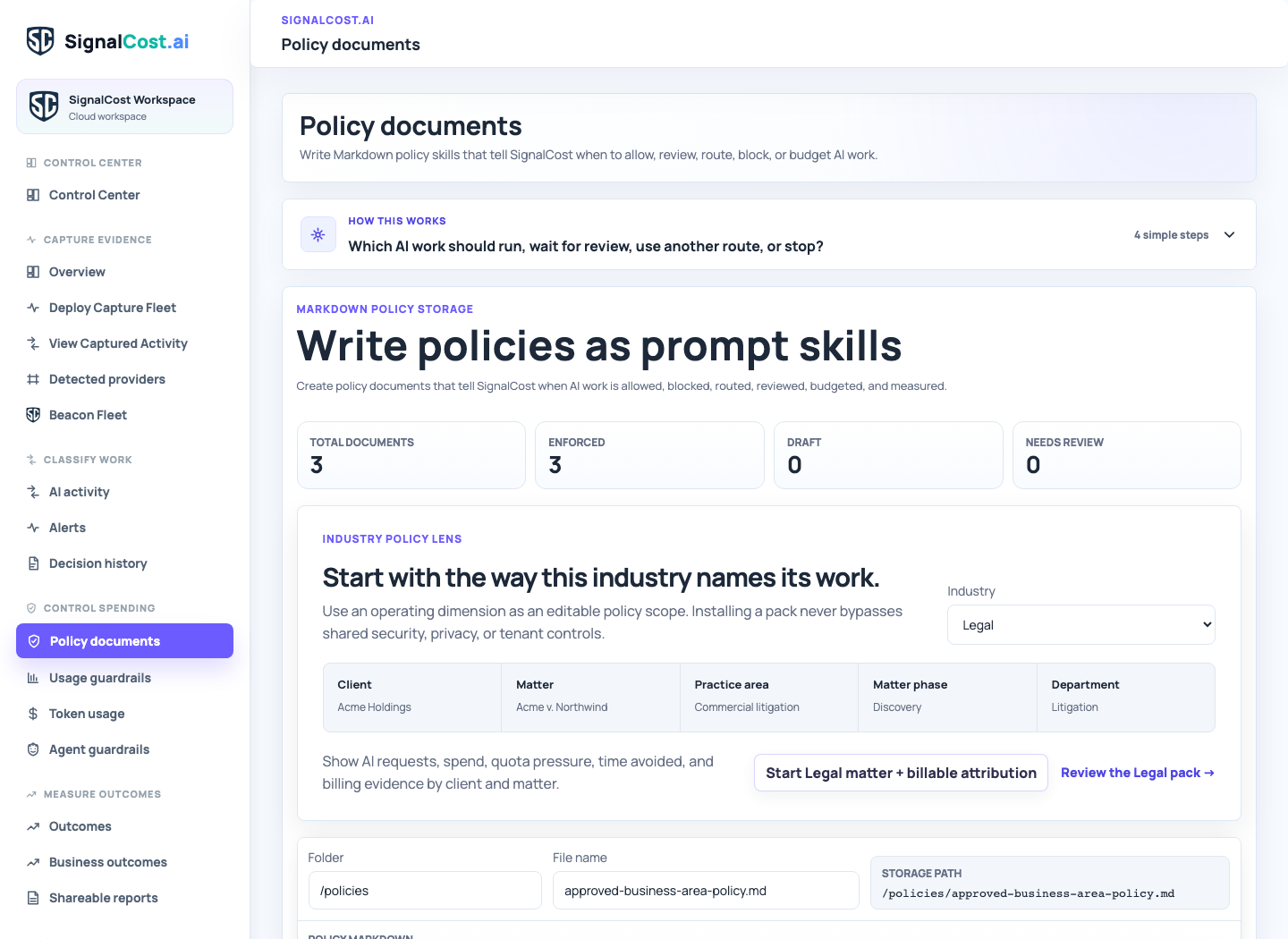 Policies are easy to add and edit screenshot